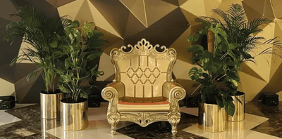 Gold color furniture for rent
