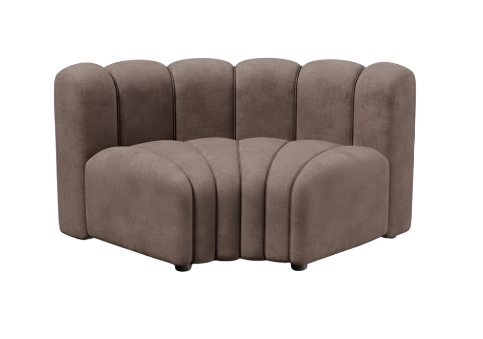 Cosmo Inner Curve 1-seater (Truffle Brown) Desert River Rentals