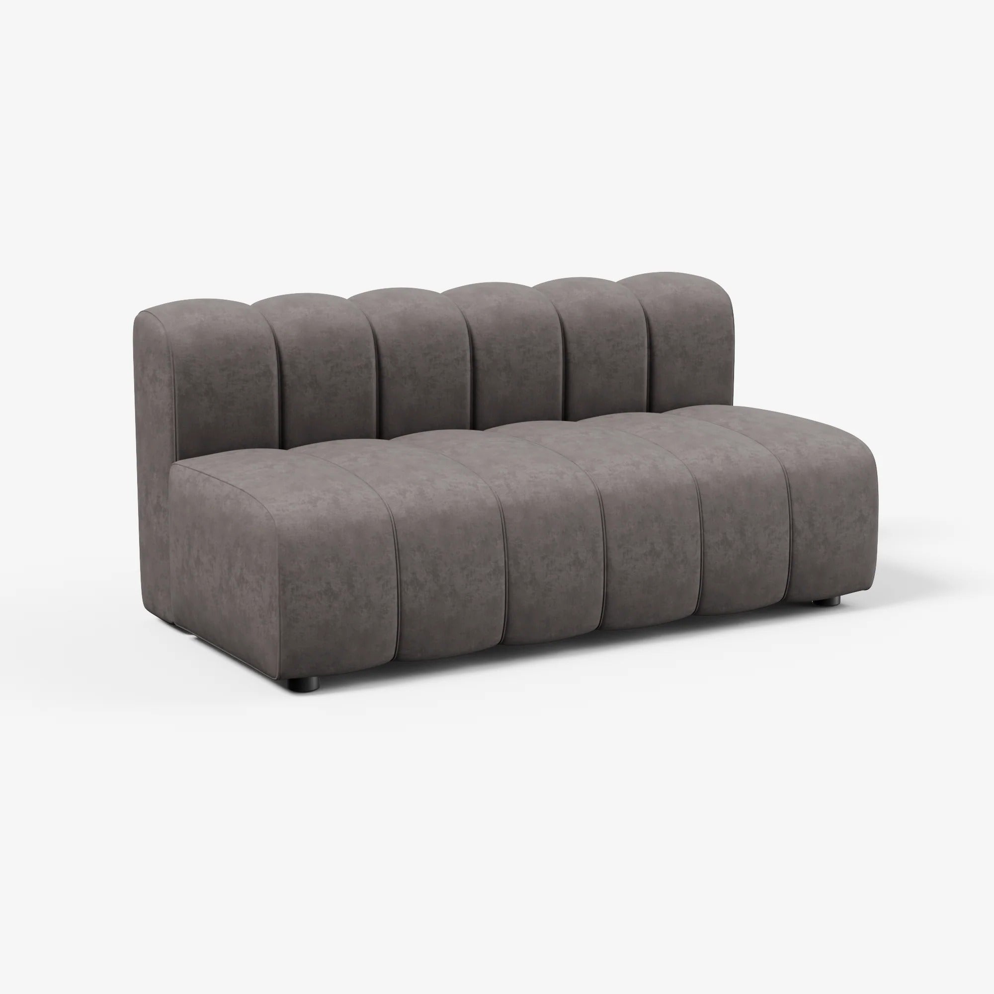 Cosmo Straight 2-seater in truffle brown with plush seats and sculpted contours