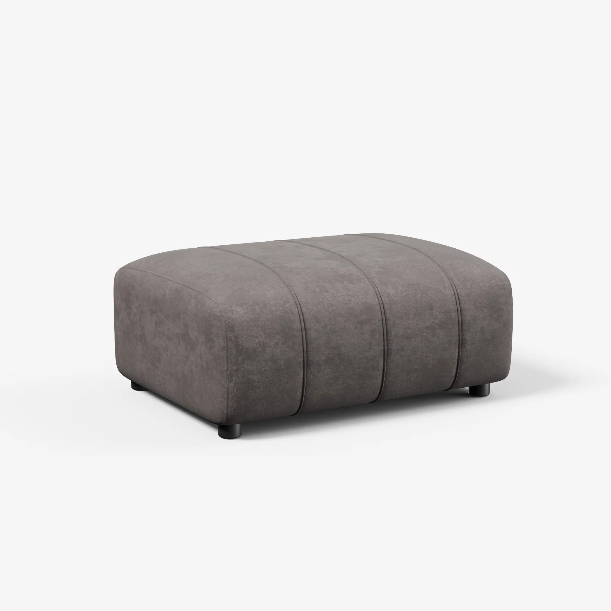 Cosmo Ottoman 1-seater in truffle brown featuring plush curves and smooth finish.