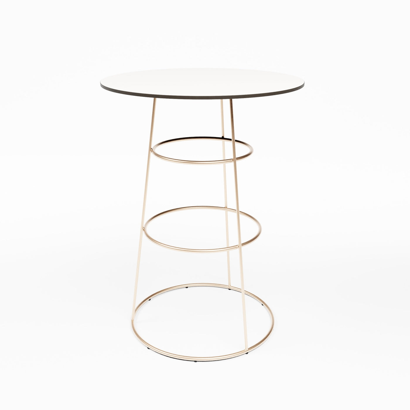 Felicia Cocktail Table (Rose Gold Frame with Round White Top) (Copy) Desert River Rentals