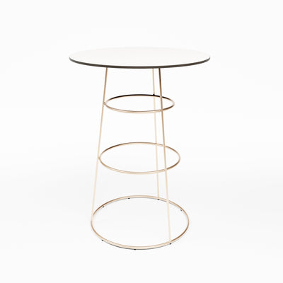 Felicia Cocktail Table (Rose Gold Frame with Round White Top) (Copy) Desert River Rentals