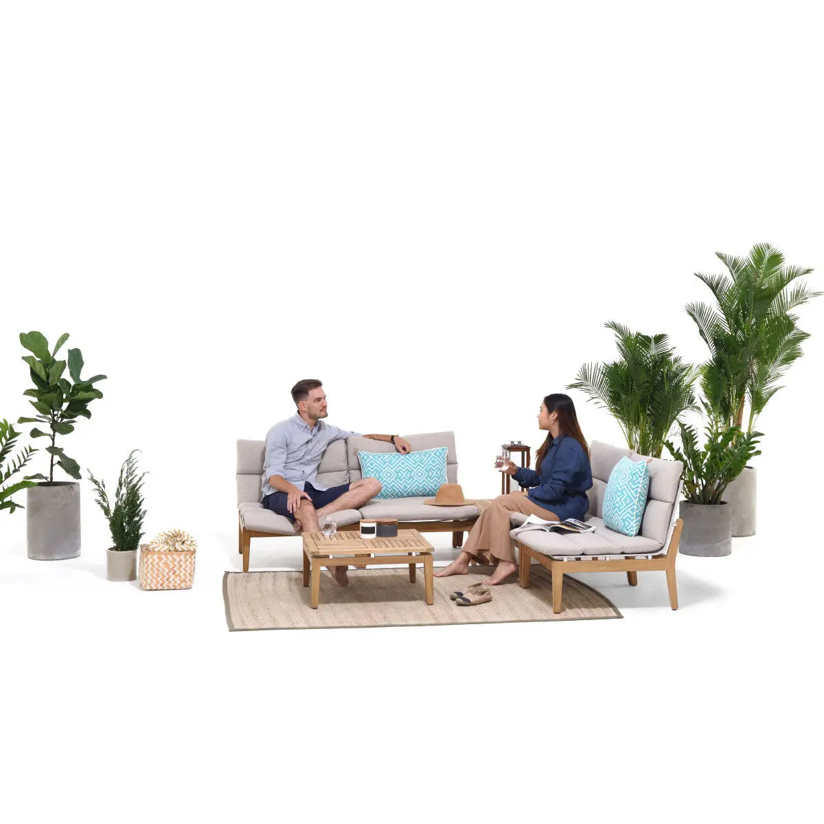 Arno 5-seater rectangular lounge set Desert River Rentals