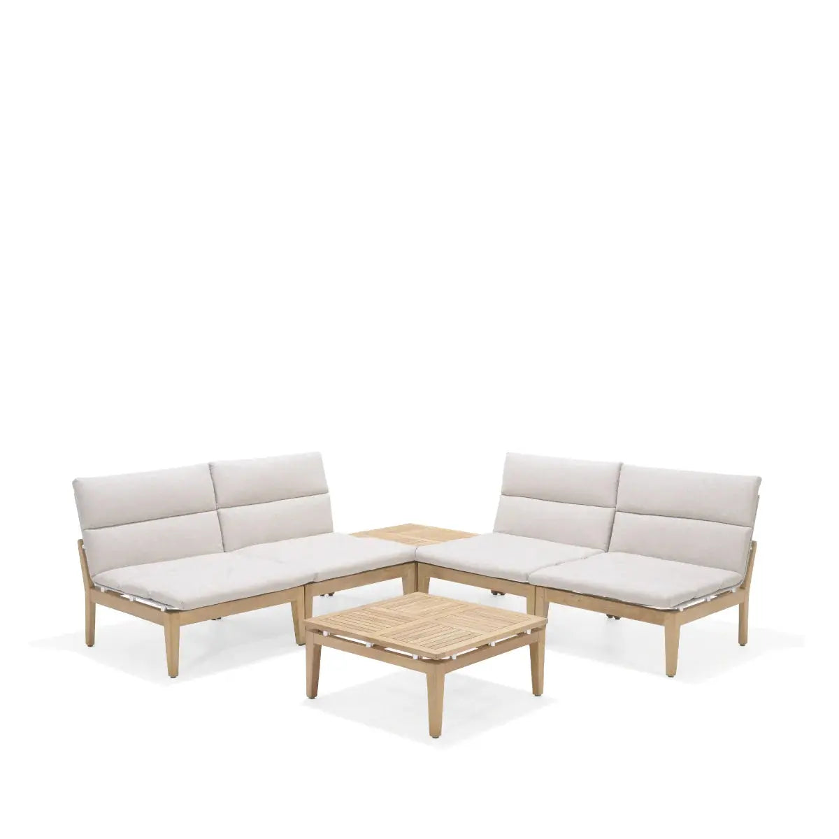 Arno teak coffee table square Desert River Rentals