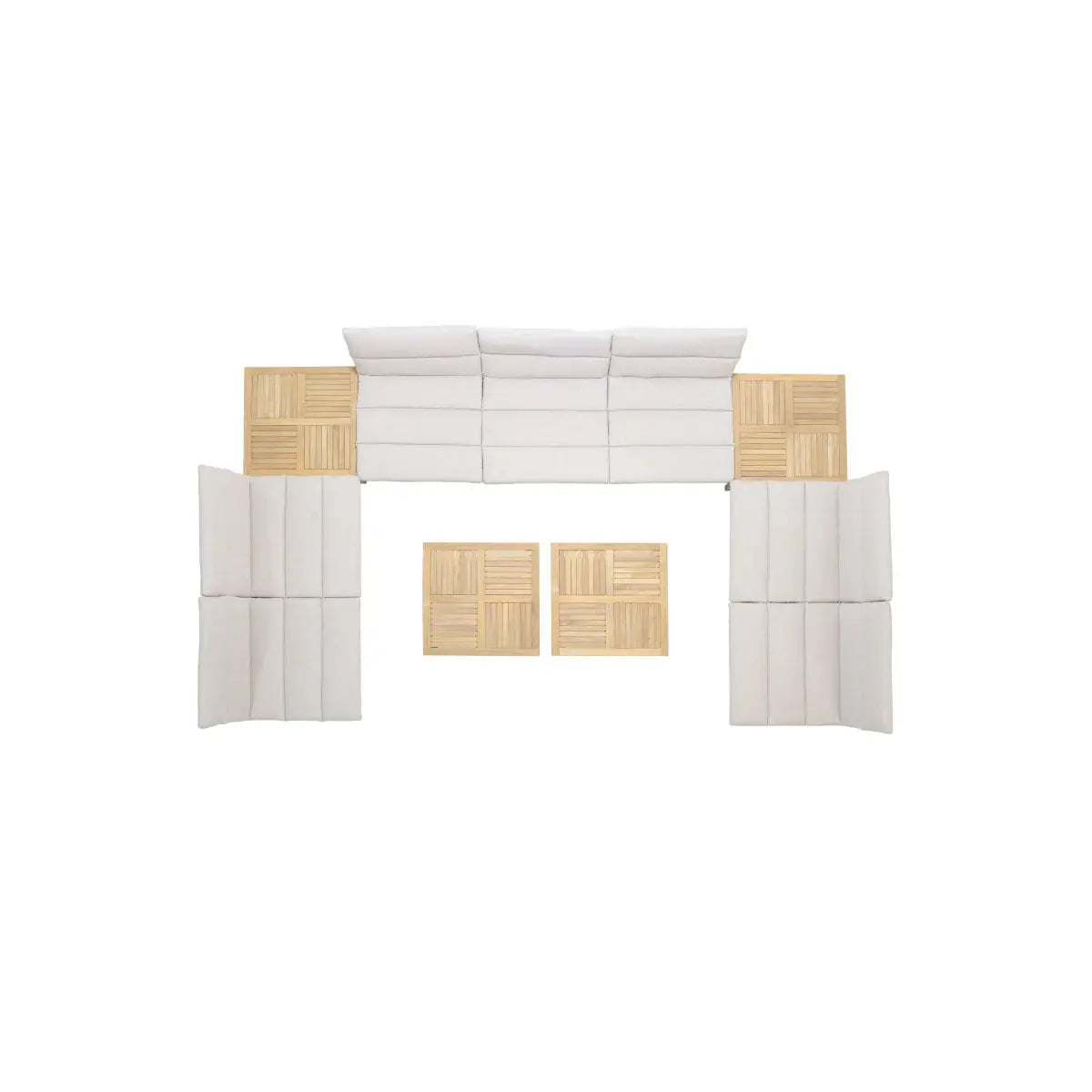 Arno teak coffee table square Desert River Rentals