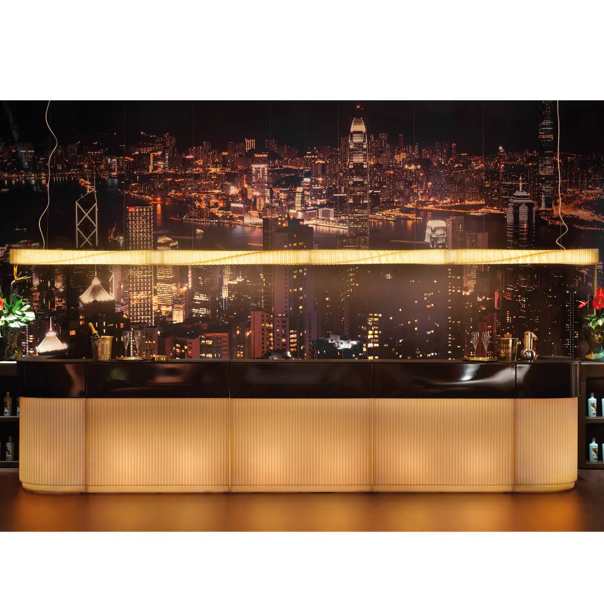 Bauhaus corner lit bar Desert River Rentals