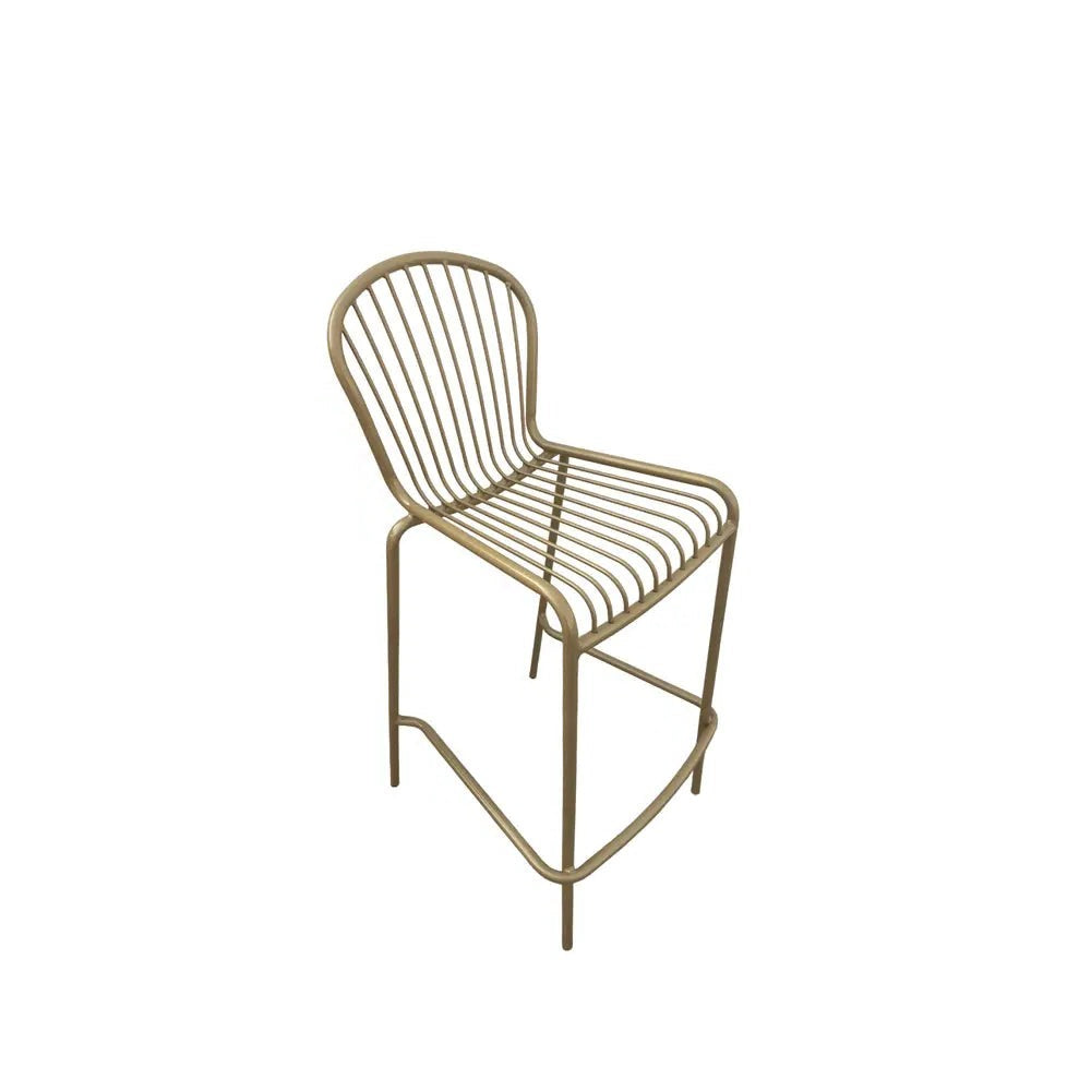 Corset bar stool champagne gold Desert River Rentals