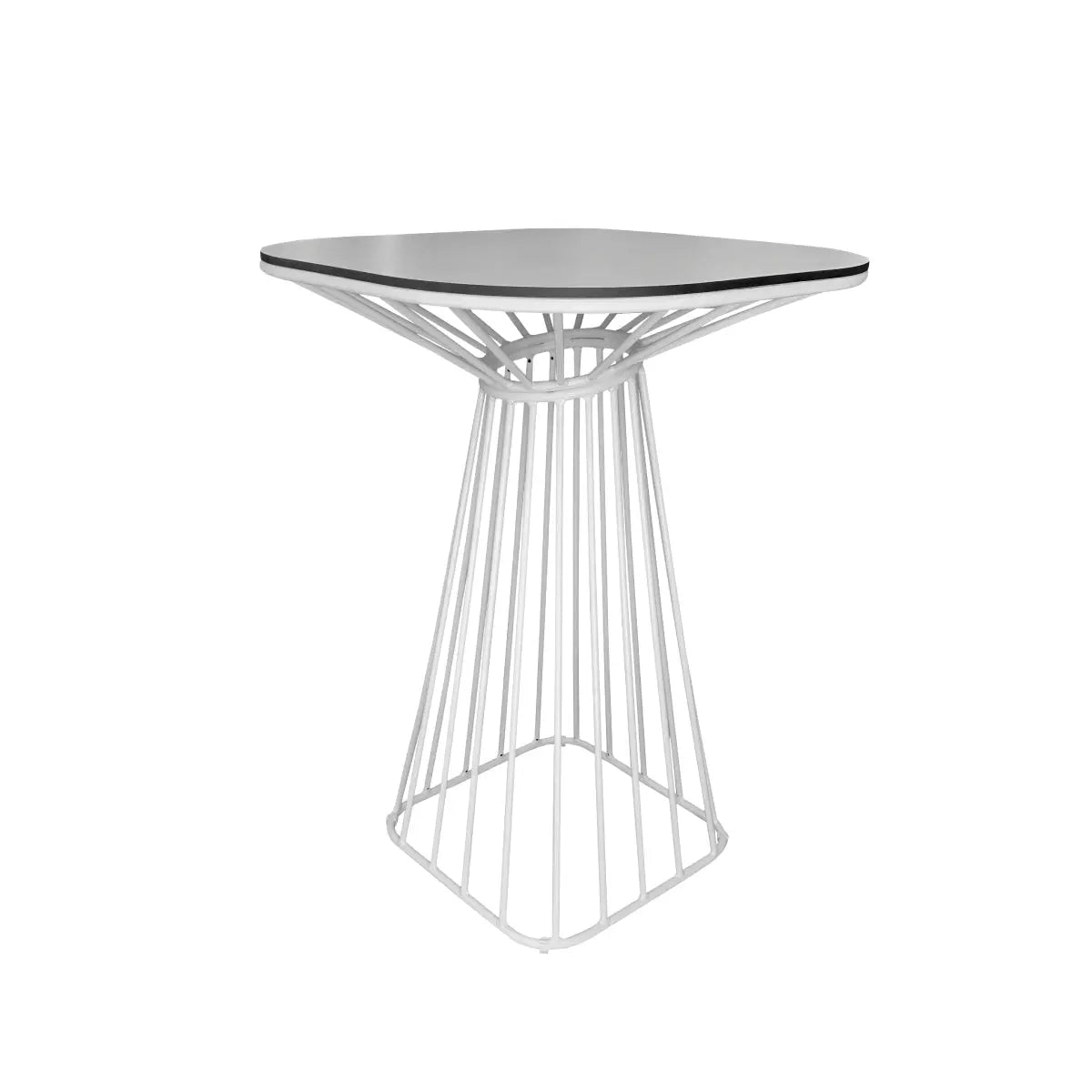 Corset cocktail table white Desert River Rentals