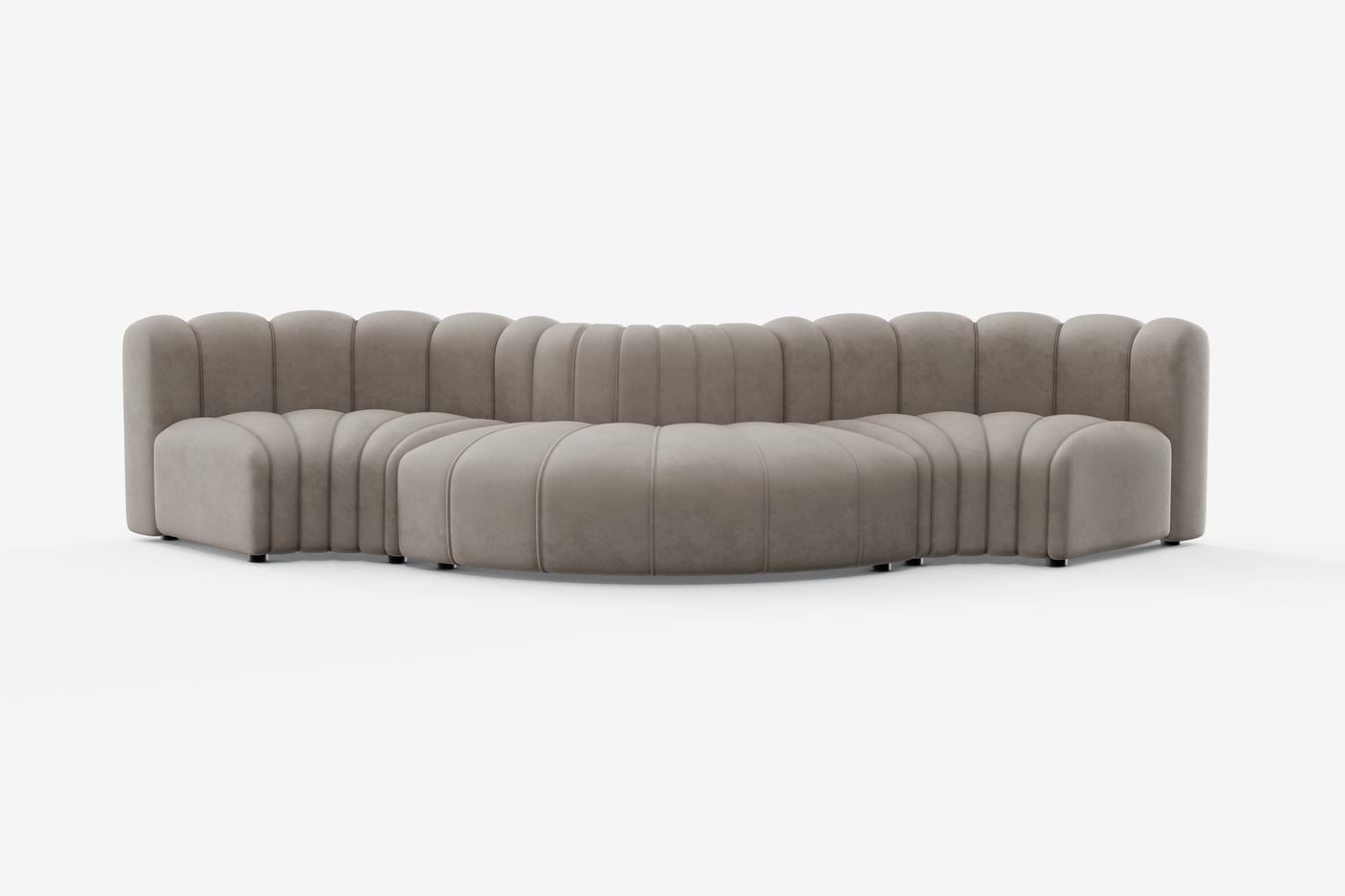 Cosmo S-shape 5-seater, Truffle Brown Desert River Rentals