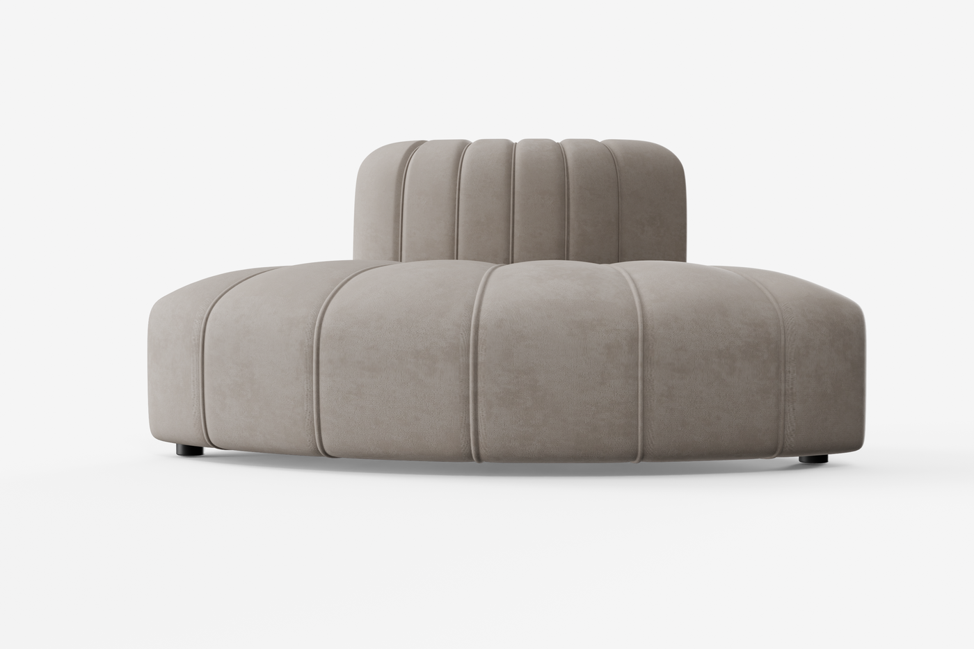 Cosmo Outer Curve 2-seater, Truffle Brown