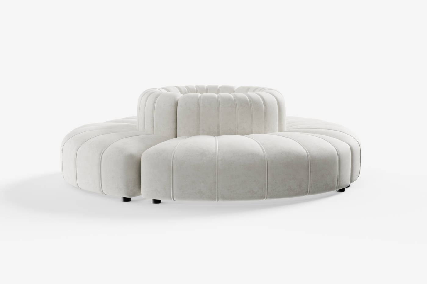 Cosmo Outer Curve 2-seater, Vanilla White