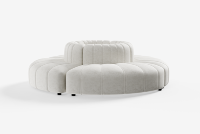 Cosmo Outer Curve 2-seater, Vanilla White