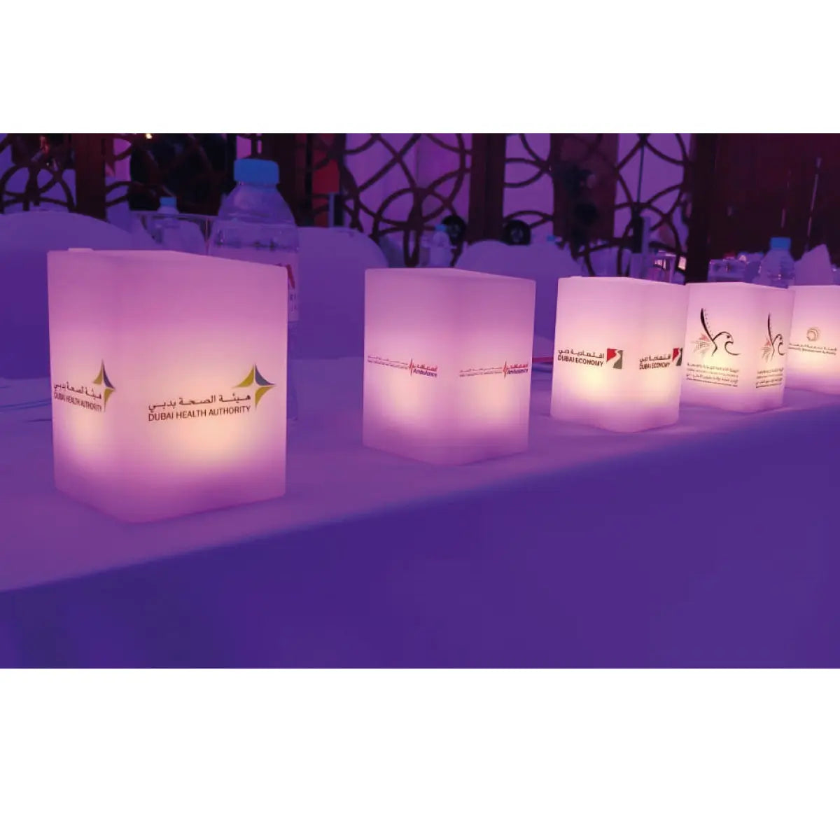 Cubic table light Desert River Rentals