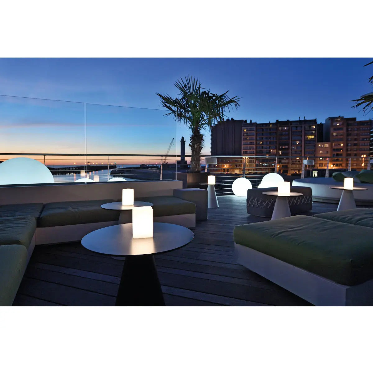 Cubic table light Desert River Rentals