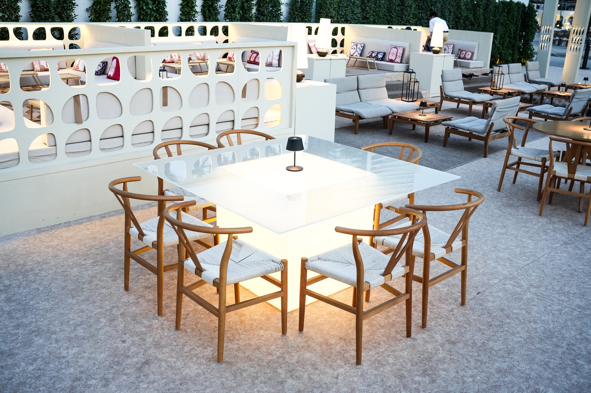 LED Cube Dining Table Desert River Rentals