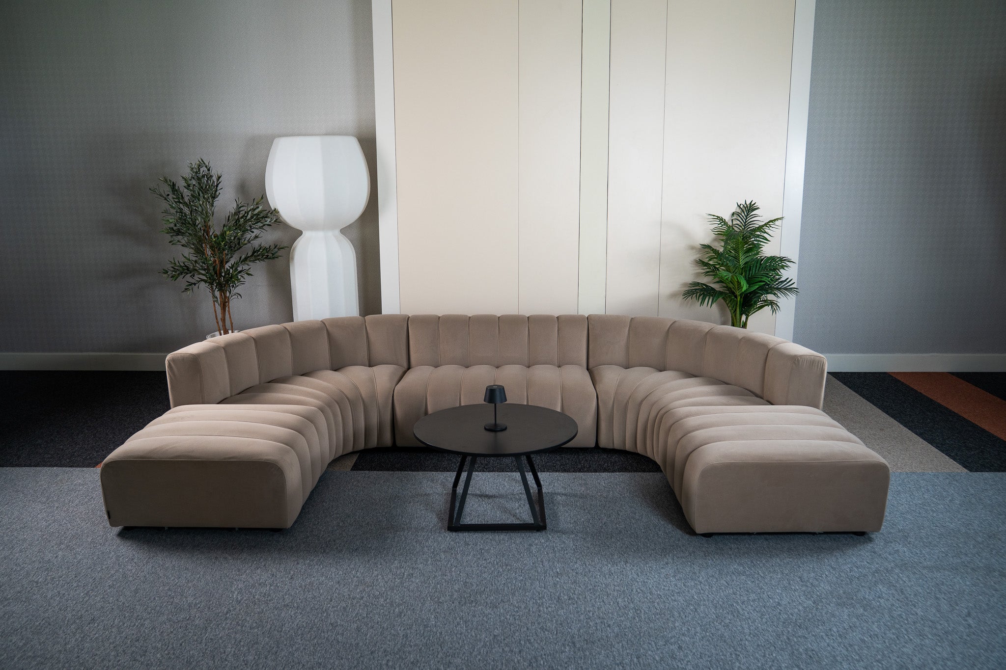 Cosmo Concave Large Open-Ended 7-seater (Nutmeg Beige) Desert River Rentals