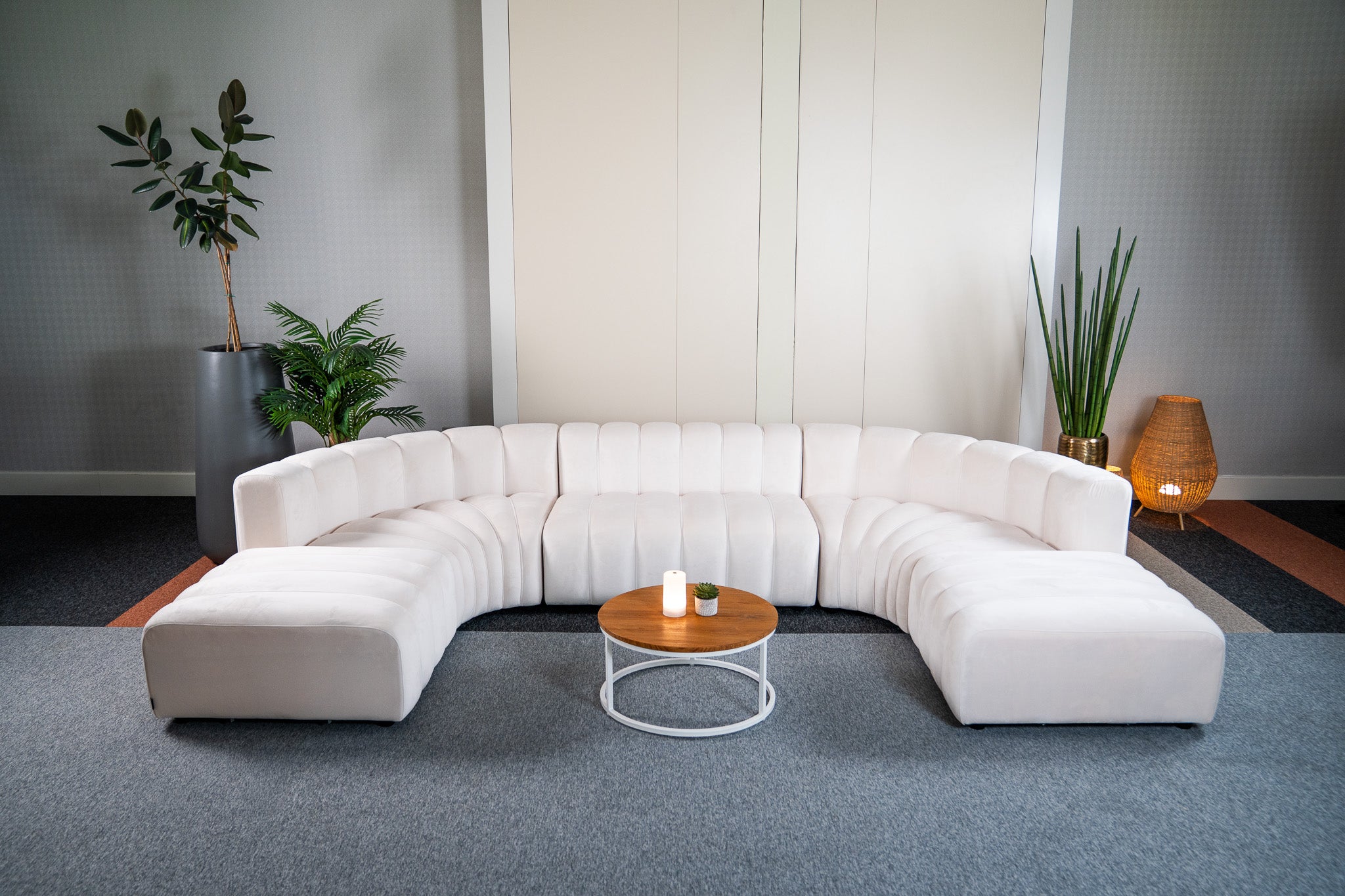 Cosmo Concave Large Open-Ended 7-seater (Vanilla White) Desert River Rentals