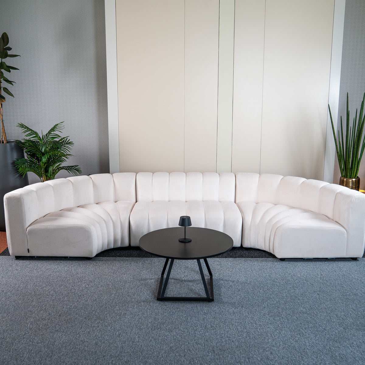 Rent Cosmo Inner Curve 1-Seater Vanilla White for Modern Homes