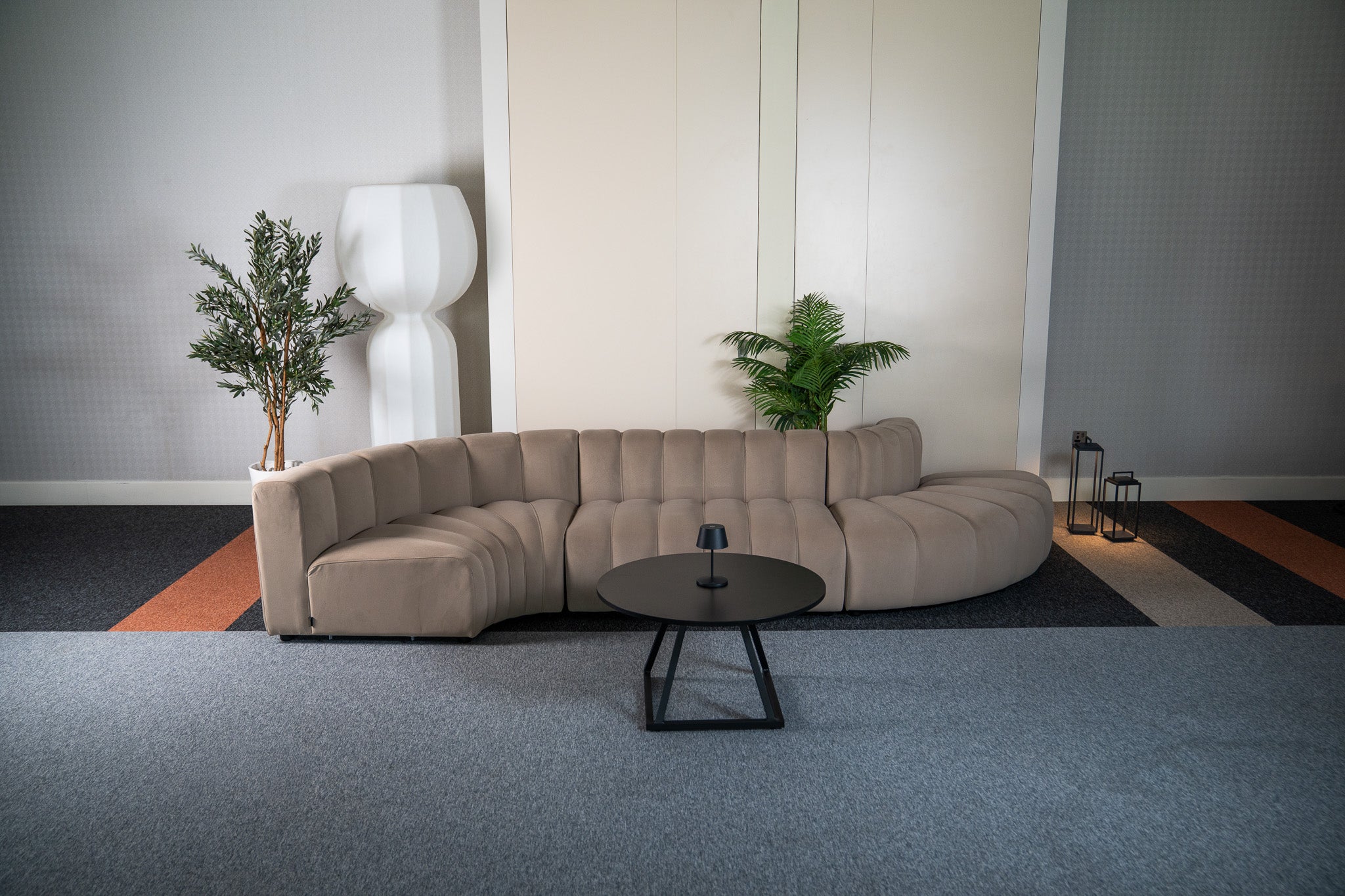 Cosmo S-shape 5-seater (Nutmeg Beige) Desert River Rentals