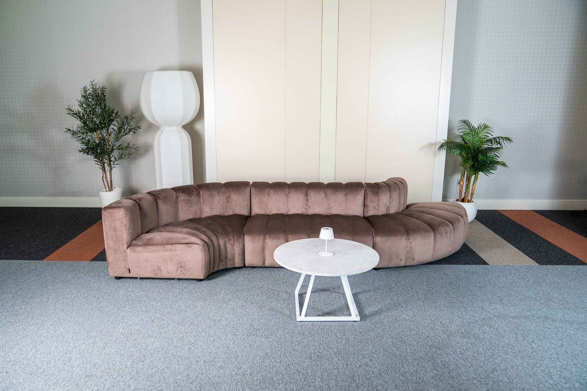 Cosmo S-shape 5-seater (Truffle Brown) Desert River Rentals