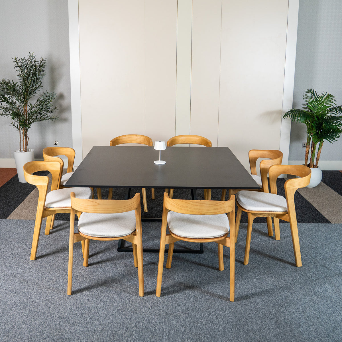 Linea XXL Dining Table (Black Frame With Black Top) | Event Rentals Dubai