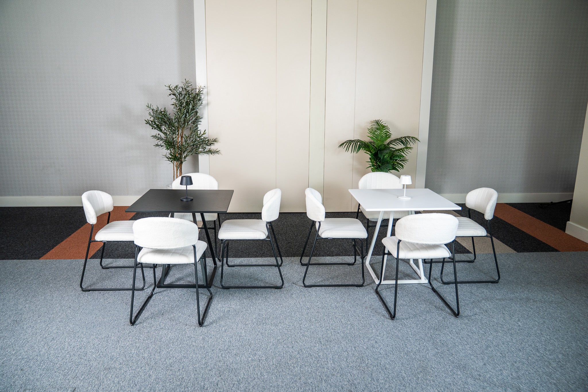 Linea Dining Table (White Frame with White Top) Desert River Rentals