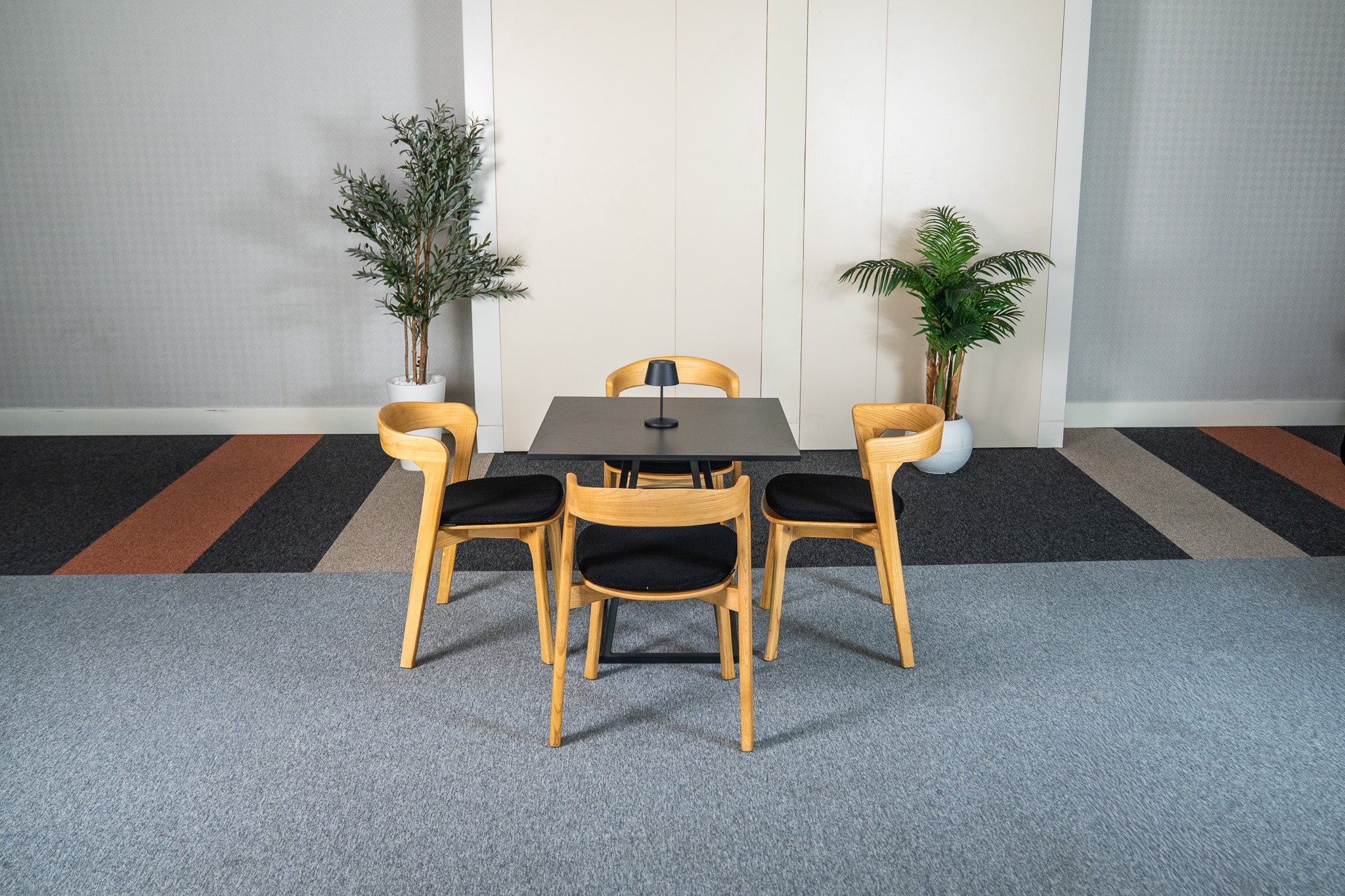 Linea Dining Table (Black Frame with Black Top) Desert River Rentals