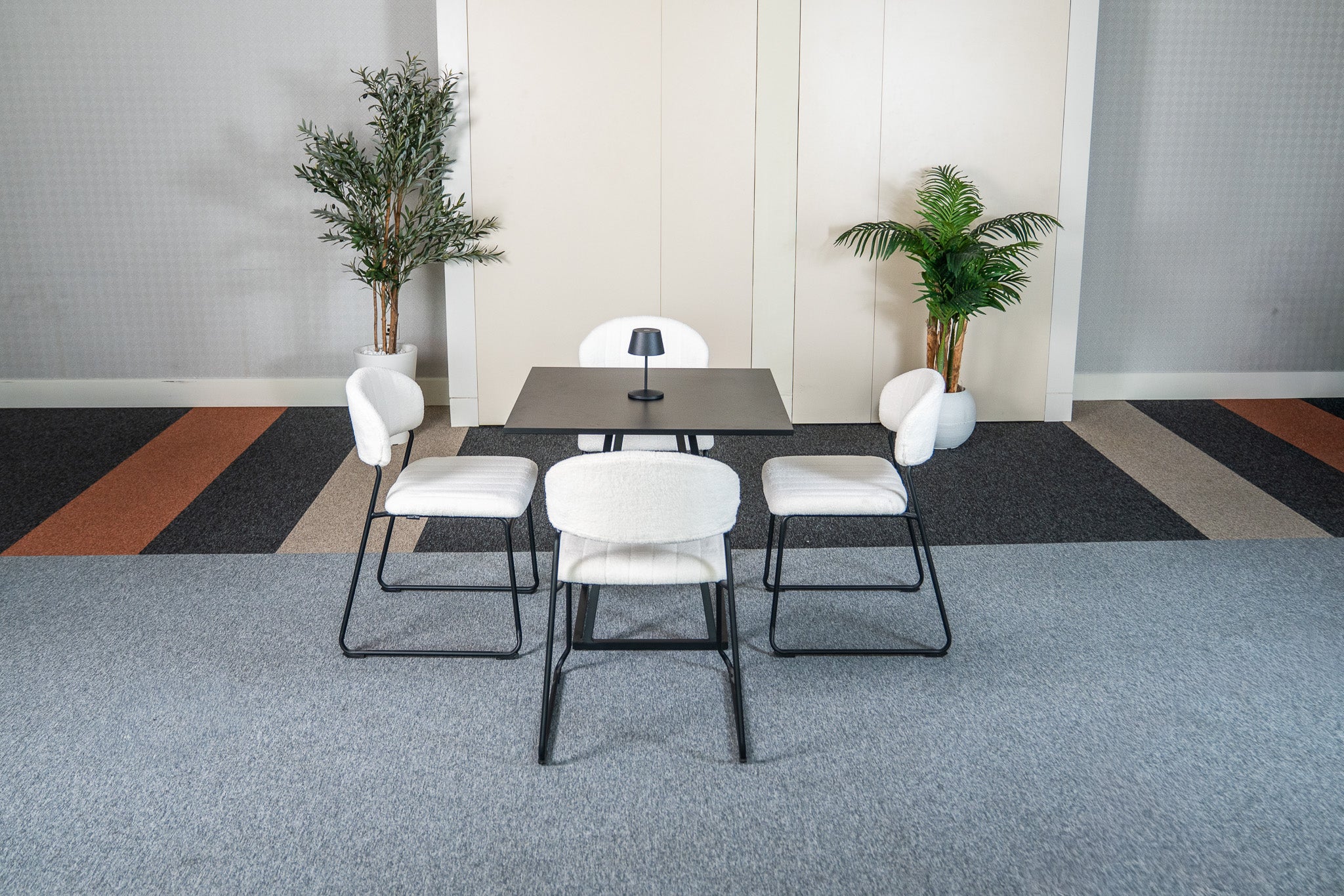 Linea Dining Table (Black Frame with Black Top) Desert River Rentals