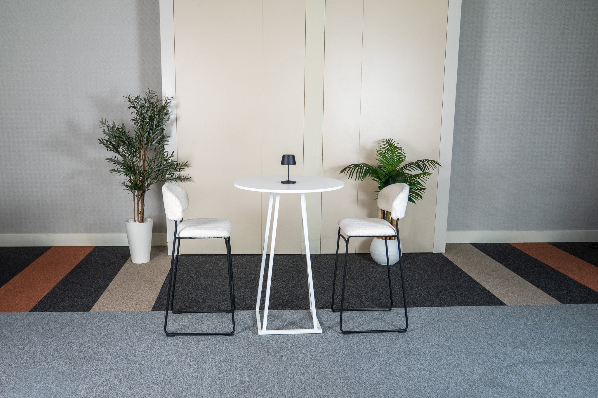 Ted Bar Stool White Desert River Rentals