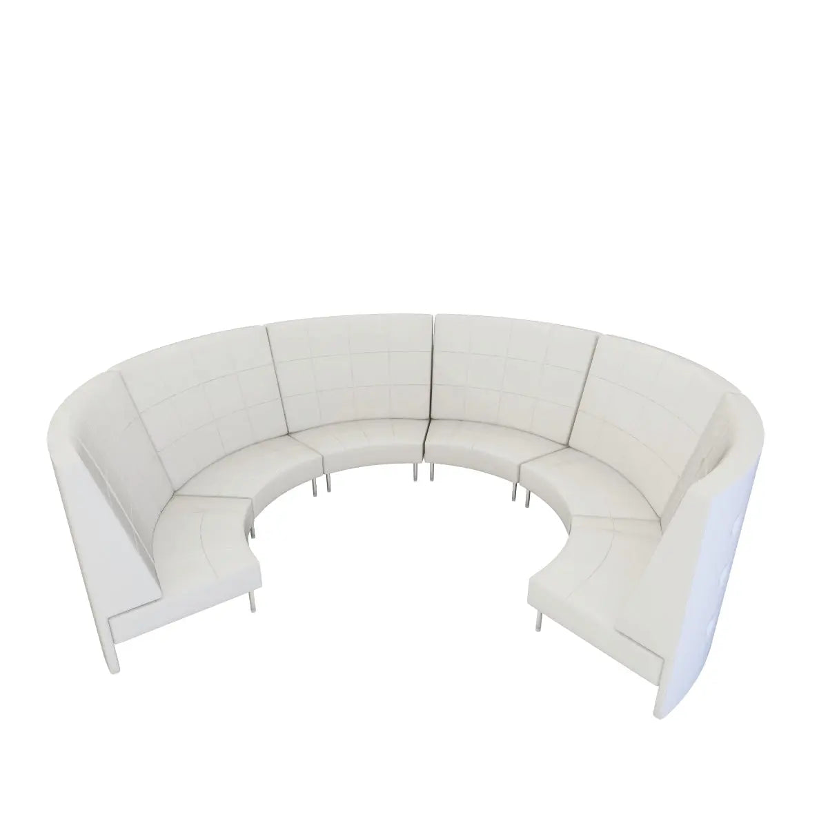 Endless 12 seater curved 3/4 circle sofa with large high back Desert River Rentals
