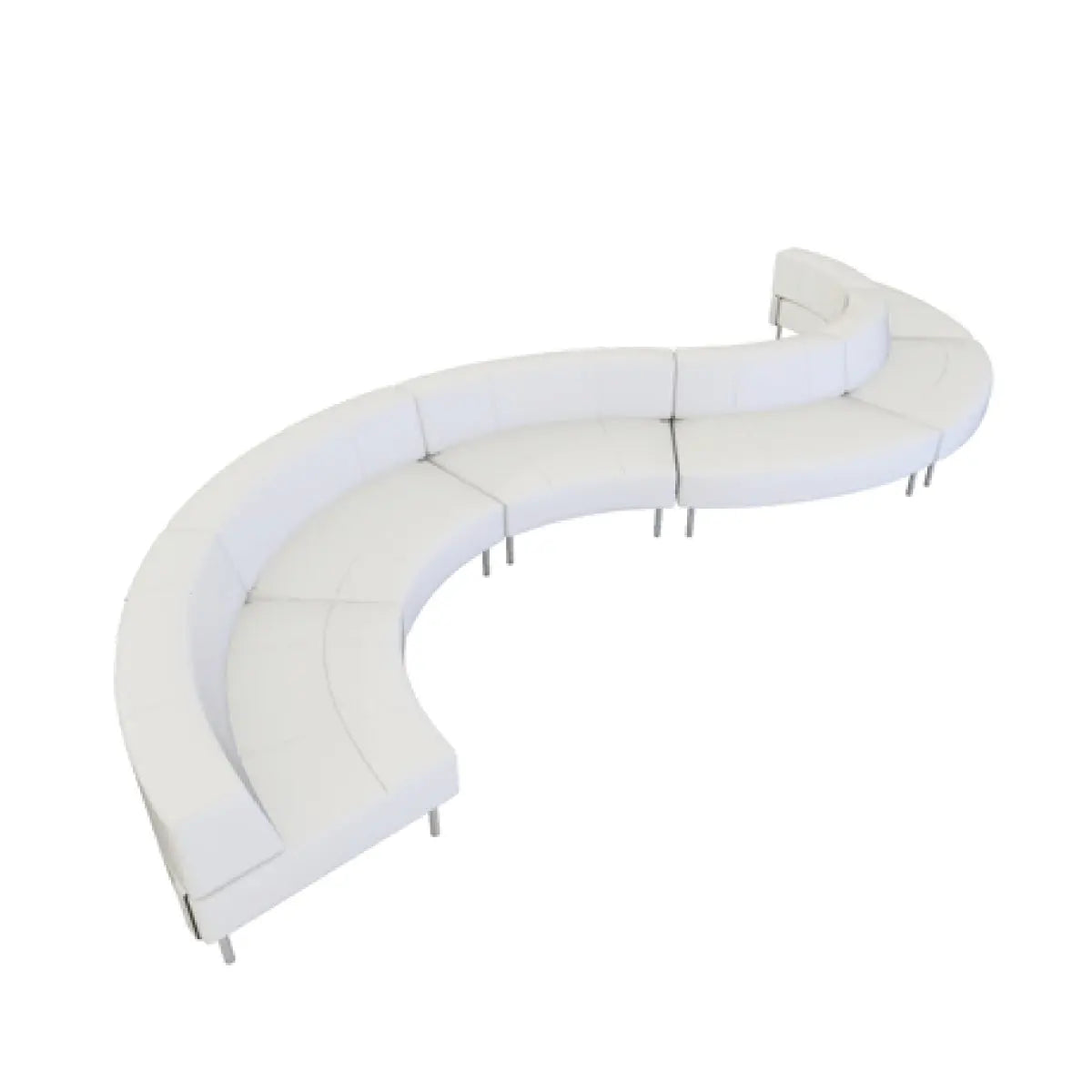 Endless 14 seater serpentine sofa with low back Desert River Rentals