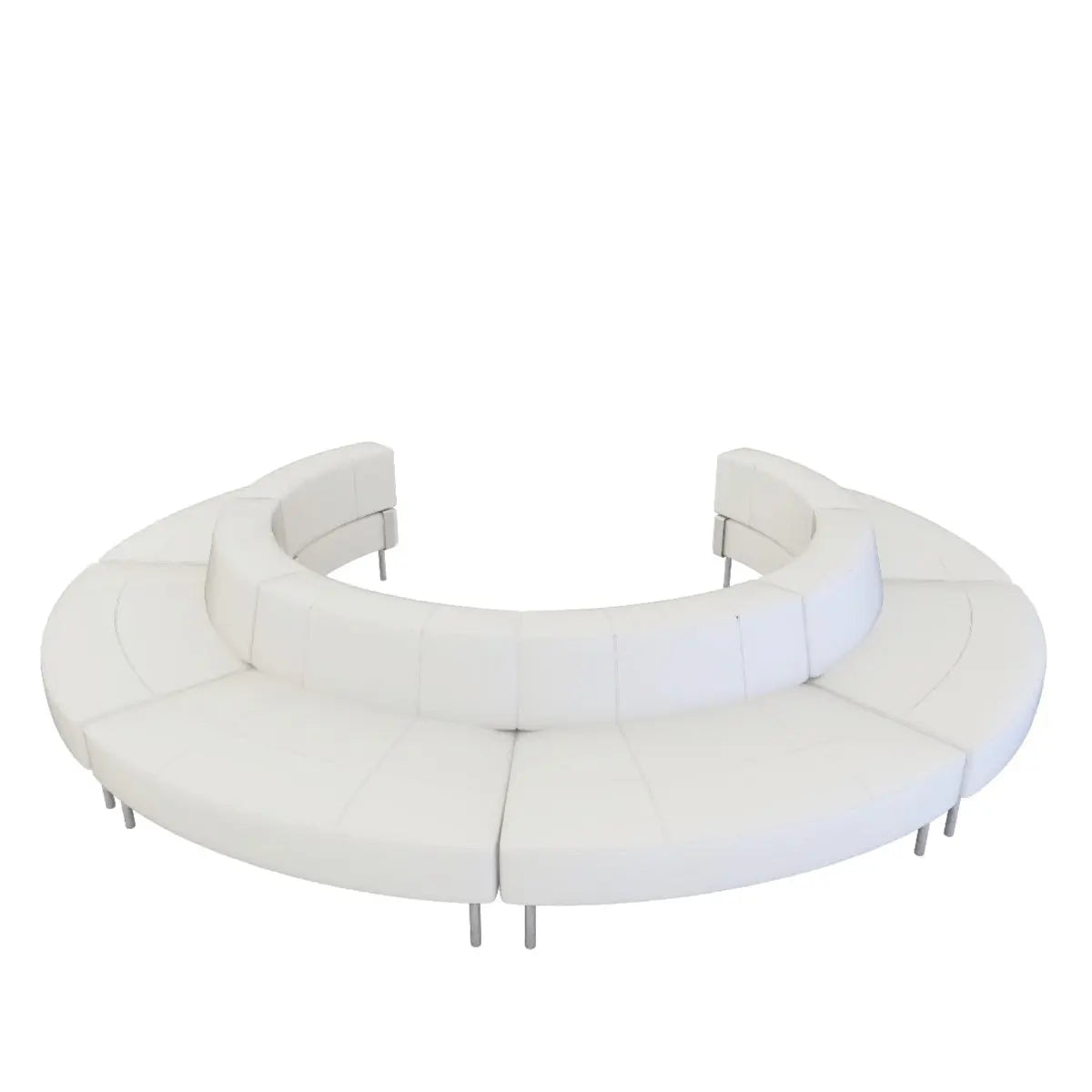 Endless 15 seater curved 3/4 sofa with small low back Desert River Rentals
