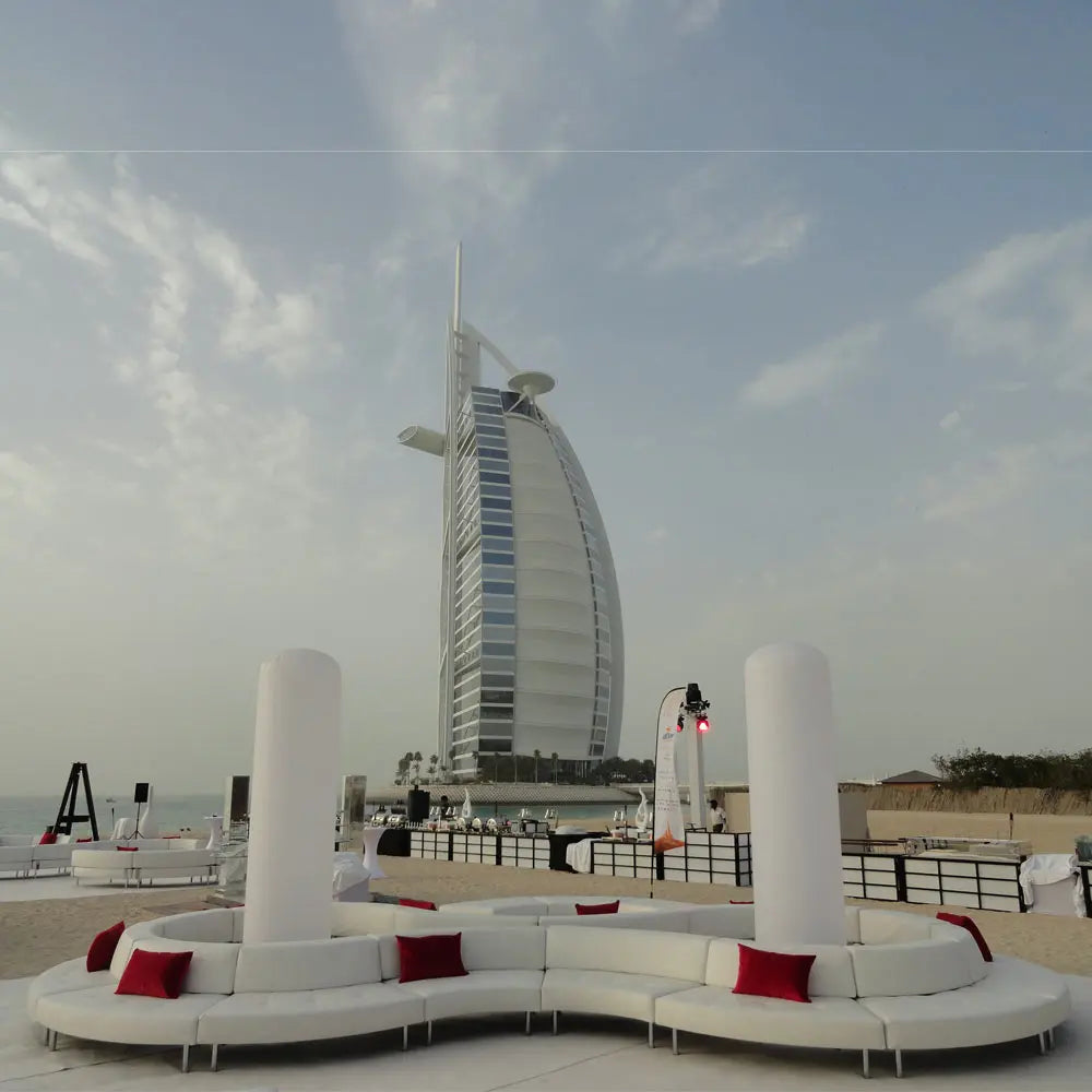 Endless 2 seater curved ottoman Desert River Rentals