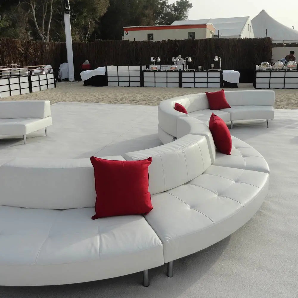 Endless 2 seater curved ottoman Desert River Rentals