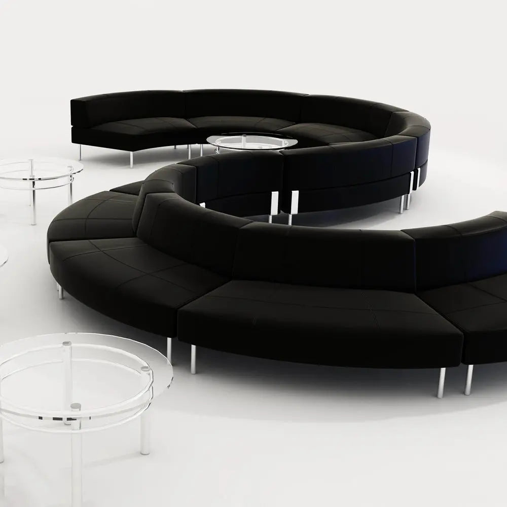 Endless 2 seater curved ottoman black Desert River Rentals