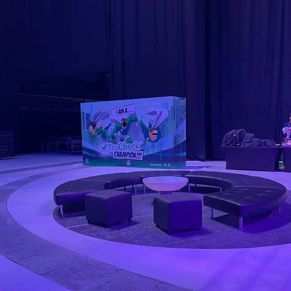 Endless 2 seater curved ottoman black Desert River Rentals