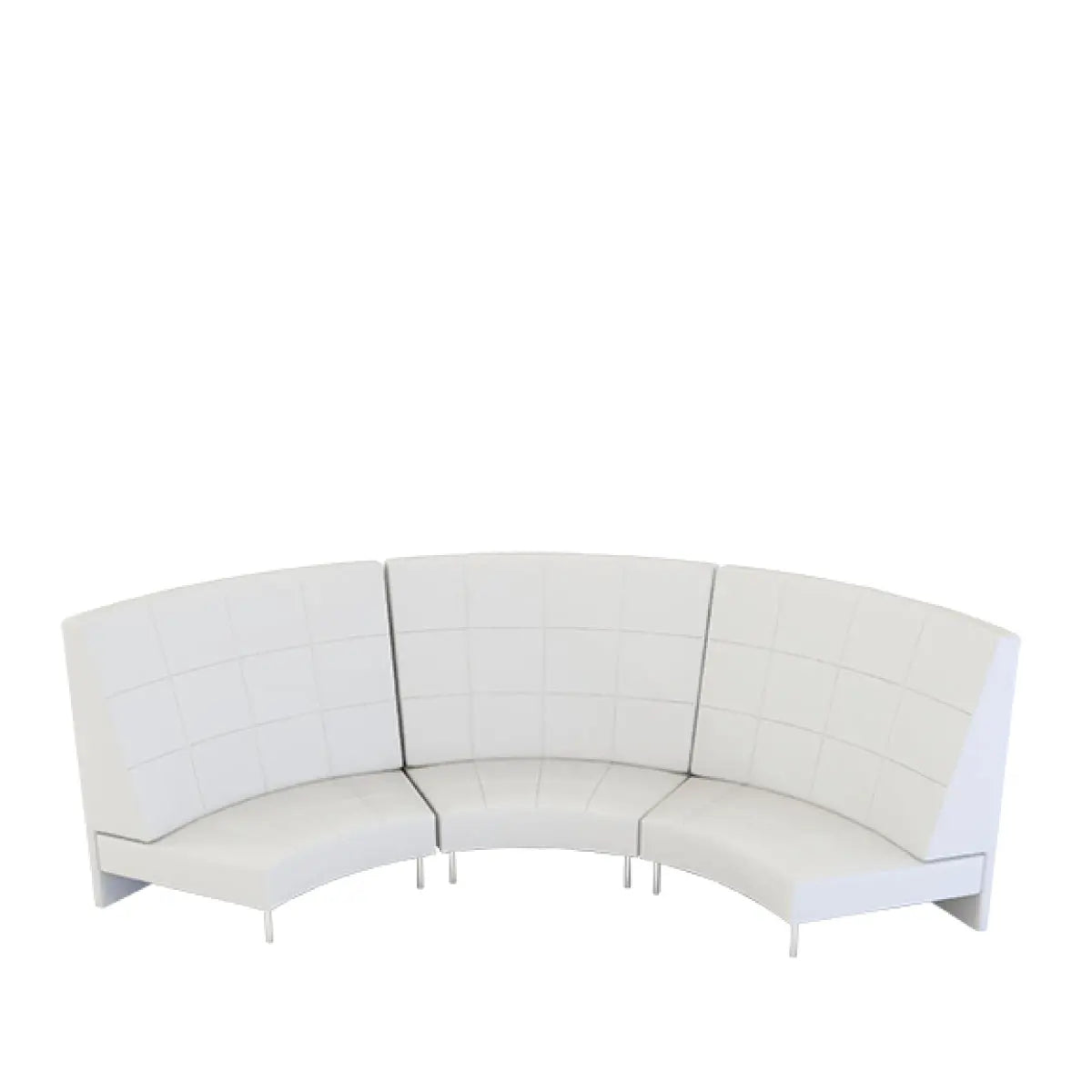 Endless 6 seater curved sofa with large high back Desert River Rentals
