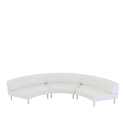 Endless 6 seater curved sofa with large low back Desert River Rentals
