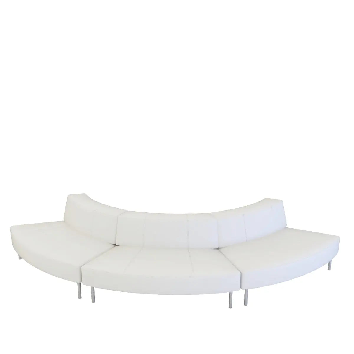 Endless 7 seater curved sofa with small low back Desert River Rentals