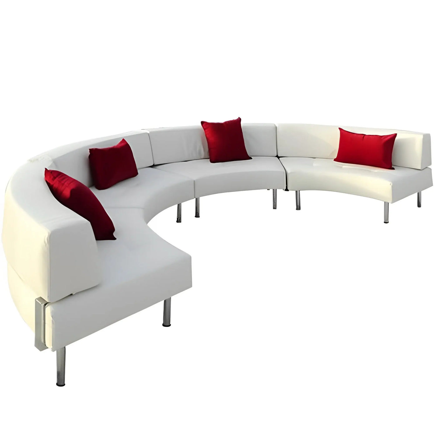 Endless 8 seater curved semi-circle sofa with large low back Desert River Rentals