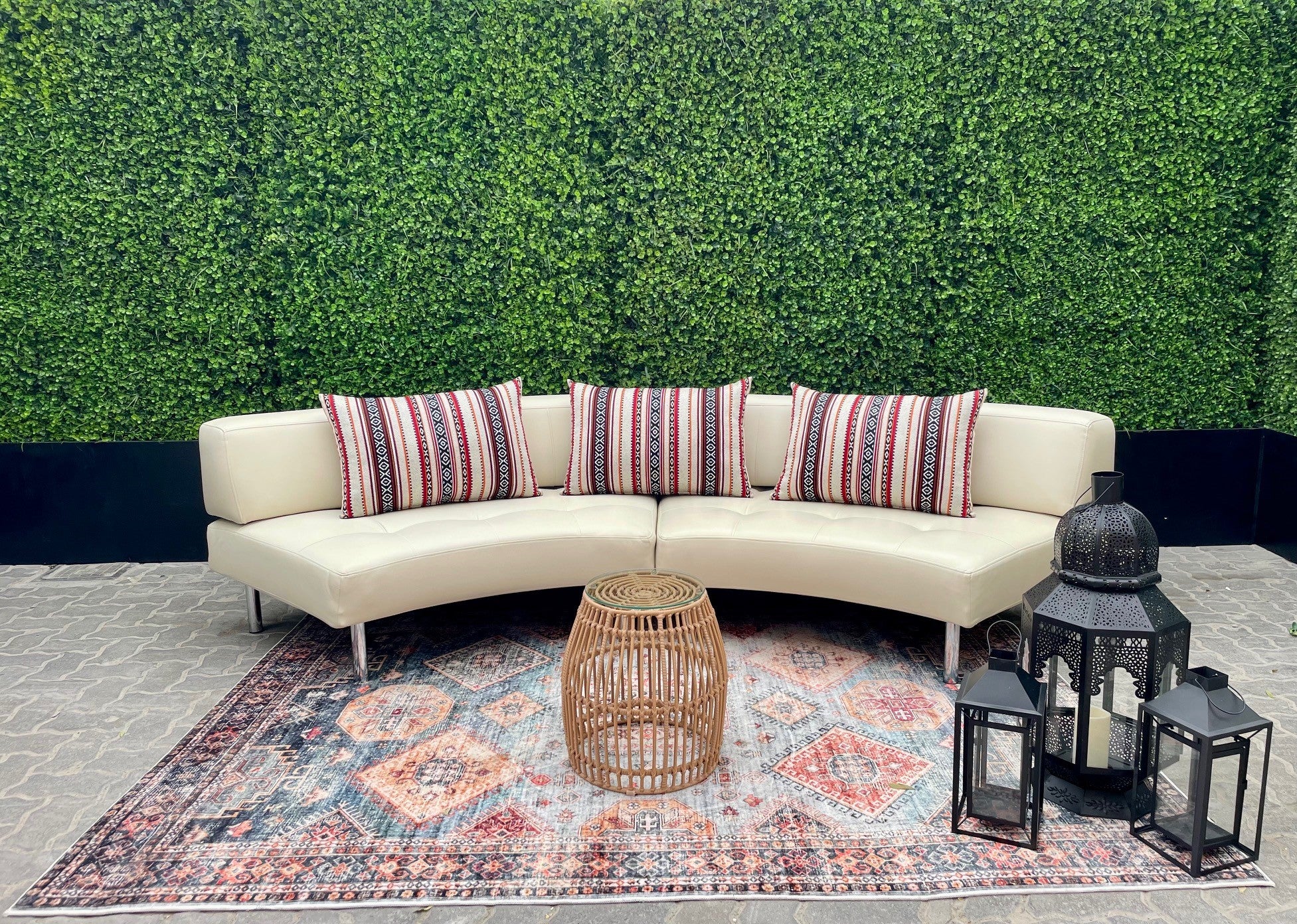 Endless 4 Seater Curved Sofa with Large Low Back