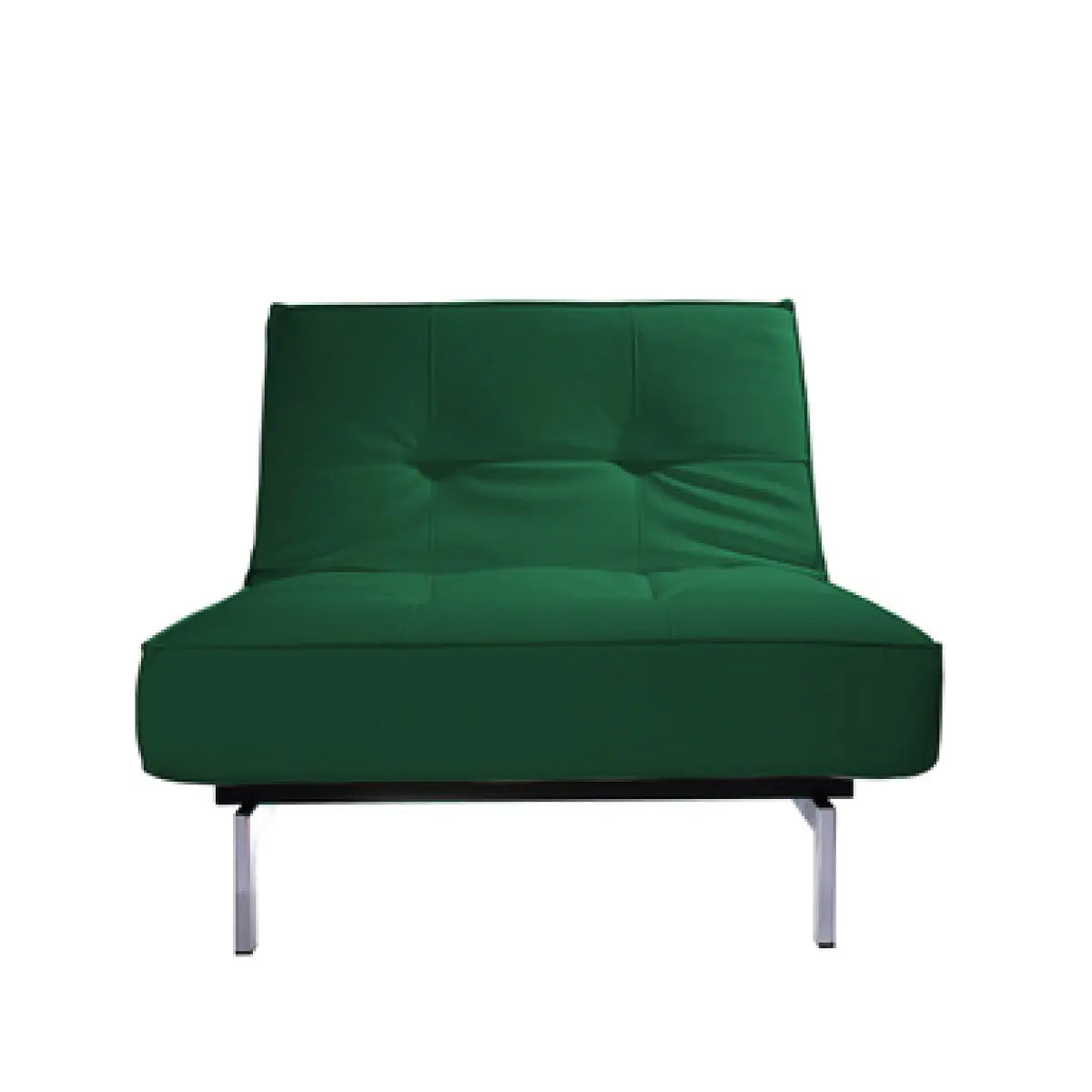Enigma lounge chair forest green velvet Desert River Rentals