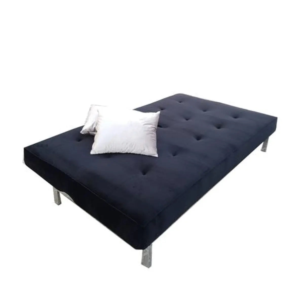 Enigma ottoman large black velvet Desert River Rentals