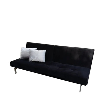Enigma sofa black velvet Desert River Rentals