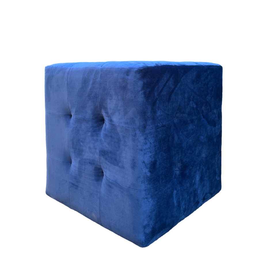 Ottoman cube royal blue