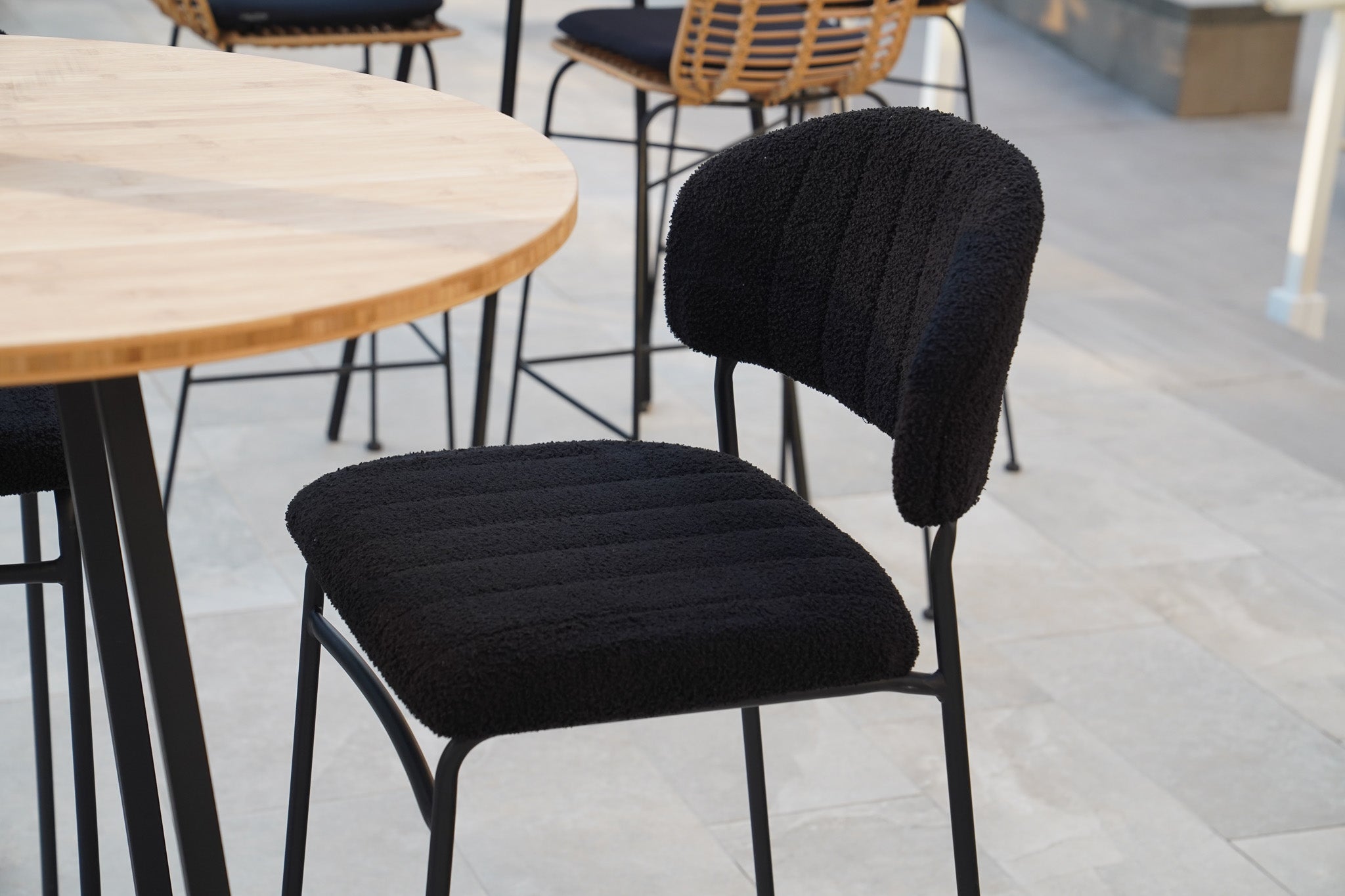 Ted Bar Stool Black Desert River Rentals