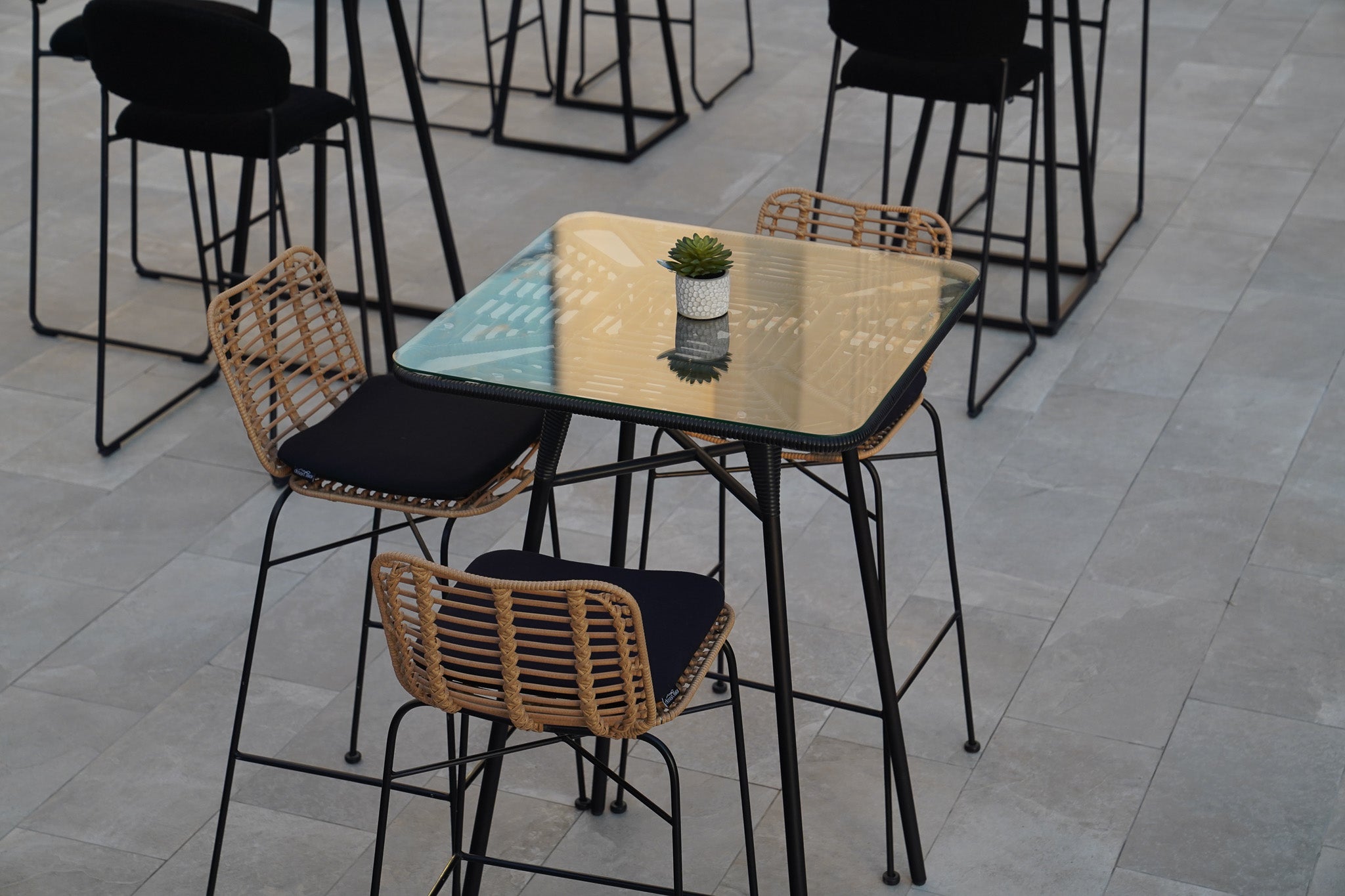 Palm Springs Cocktail Table (Black) Desert River Rentals