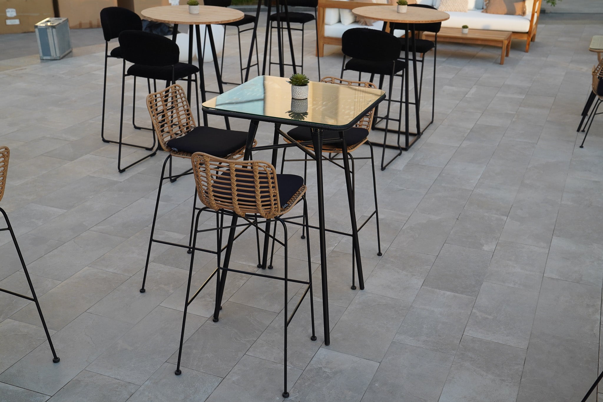 Palm Springs Cocktail Table (Black) Desert River Rentals