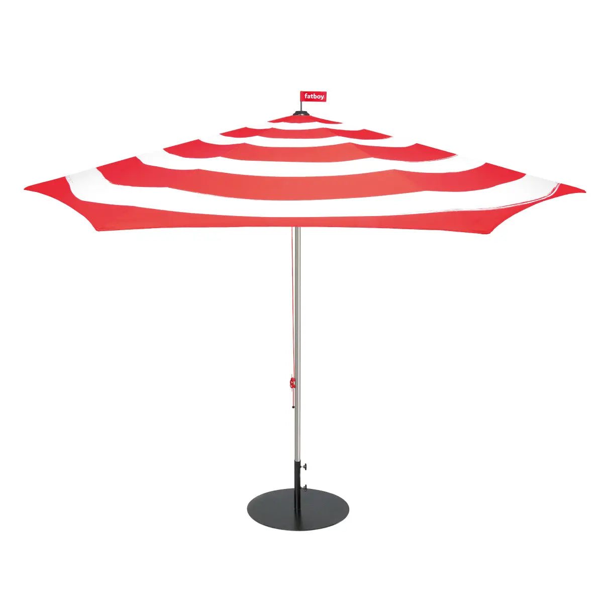 Fatboy stripesol parasol with base red Desert River Rentals