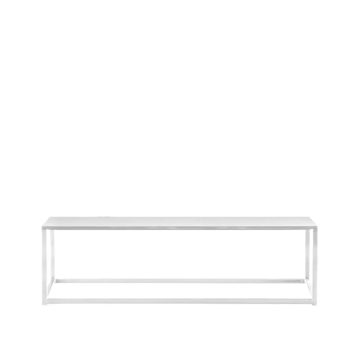 Geo coffee table L  white Desert River Rentals